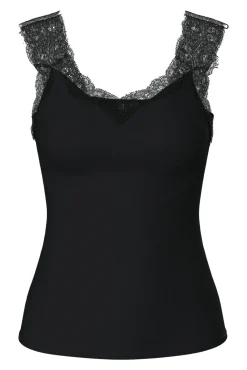 Top con detalle de encaje