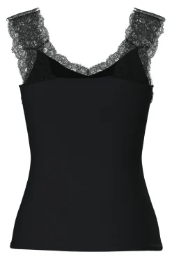 Top con detalle de encaje