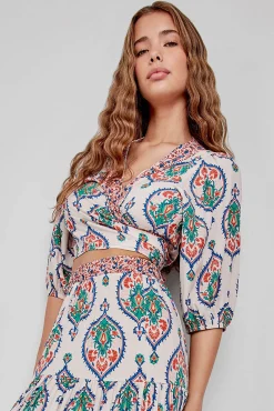 Top corto estampado