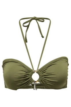 Top de bikini bandeau verde