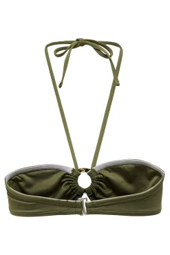 Top de bikini bandeau verde