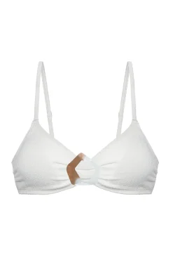 Top de bikini blanco