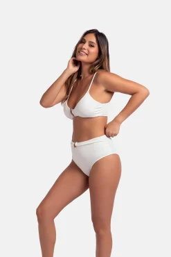 Top de bikini blanco