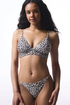 Top de bikini bralette leopardo