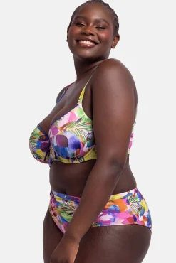 Top de bikini con aro flores