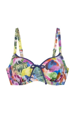 Top de bikini con aro flores