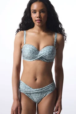 Top de bikini con aro verde