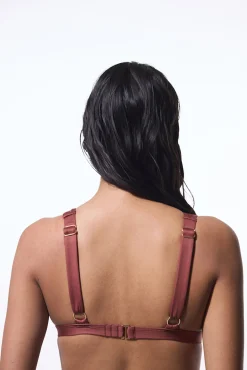 Top de bikini marrón