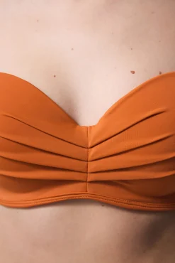 Top de bikini naranja