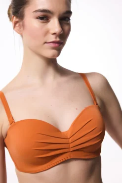 Top de bikini naranja