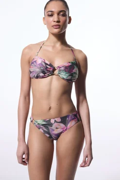 Top de bikini print brillo tirantes extraíbles