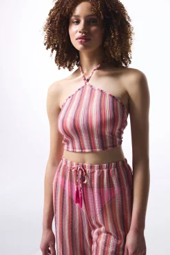 Top de bikini rayas