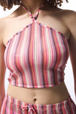 Top de bikini rayas