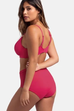 Top de bikini rosa