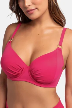 Top de bikini rosa