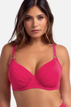 Top de bikini rosa