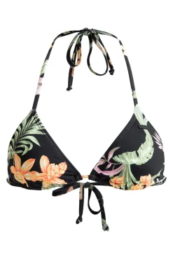 Top de bikini triangular print tropical