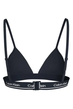 Top de bikini triangular logo Calvin Klein azul