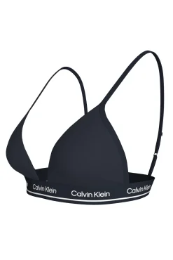 Top de bikini triangular logo Calvin Klein azul