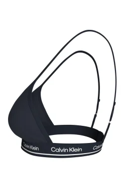 Top de bikini triangular logo Calvin Klein azul