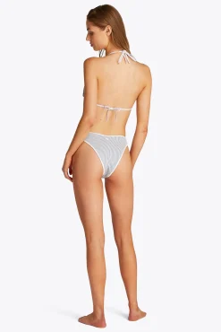 Top de bikini triangular rayas