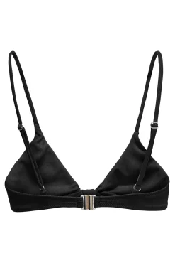 Top de bikini triangular nudo negro