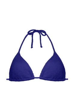 Top de bikini triangular azul