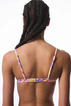 Top de bikini triangular zigzag