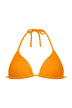 Top de bikini triangular naranja