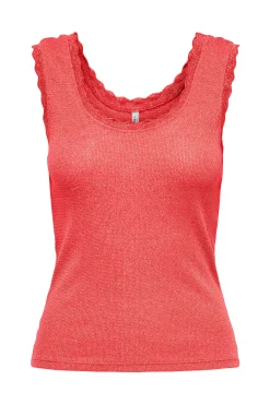 Top de lurex cuello redondo escotado