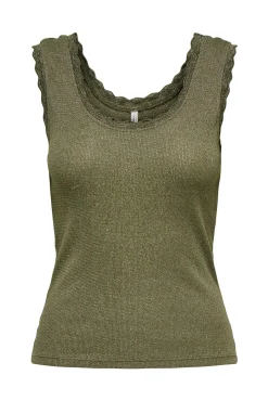 Top de lurex cuello redondo escotado