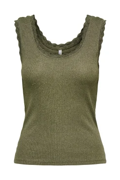 Top de lurex cuello redondo escotado
