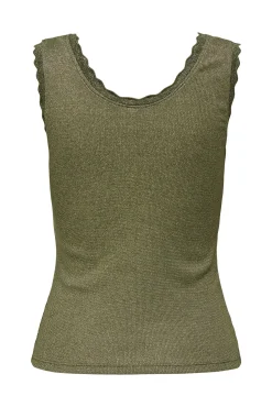 Top de lurex cuello redondo escotado