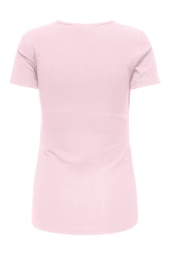 Top de manga corta cuello redondo maternity y lactancia