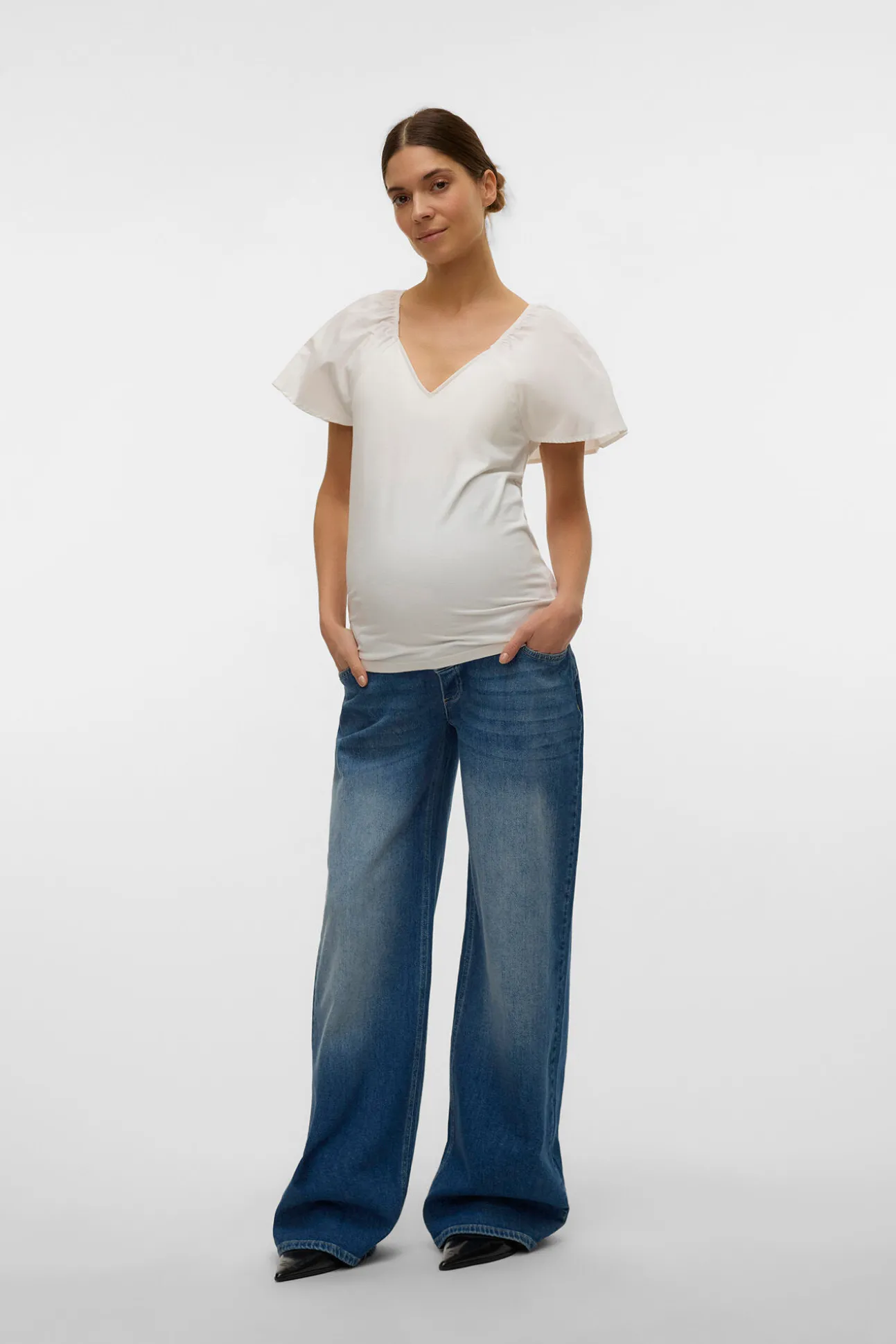 Top de manga corta maternity