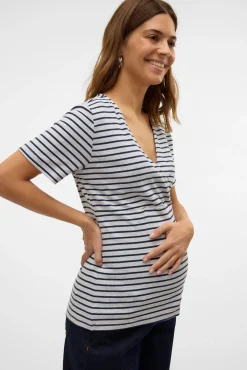 Top de punto maternity lactancia