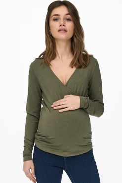 Top manga larga maternity