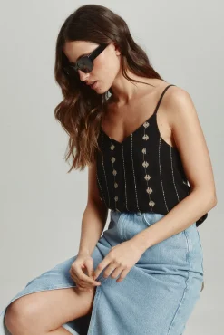 Top regular fit tirantes