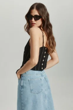 Top regular fit tirantes