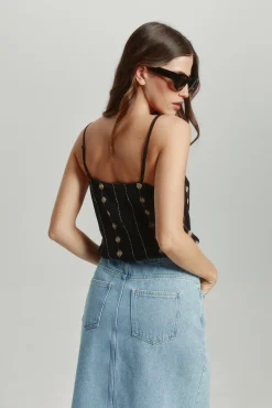 Top regular fit tirantes