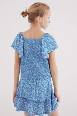 Top volantes estampado niña
