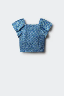 Top volantes estampado niña