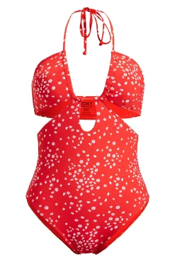 Trikini rojo flores