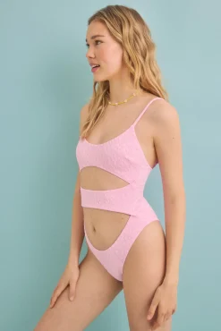 Trikini textura miniflor rosa
