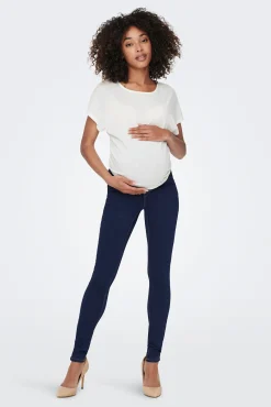 Vaquero skinny premamá barriga alta.