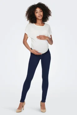 Vaquero skinny premamá barriga alta.