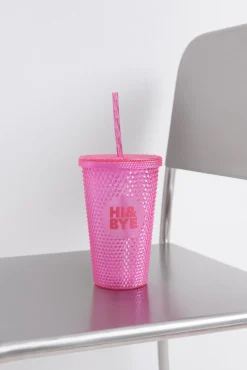 Vaso plástico cañita integrada vino