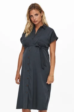 Vestido camisero liso maternity