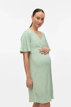 Vestido corto de manga corta maternity y lactancia