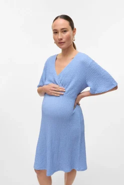 Vestido corto de manga corta maternity y lactancia